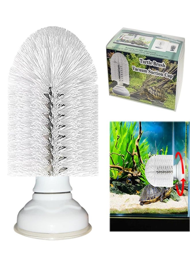 Neacus Turtle Brush with Suction Cup, Screw The Upgraded Turtle Scrub Brush Tightly on The Glass, It is Not Easy to Fall Off and Slide, Helping The Turtle Remove Dirt on The Back and Abdomen. - Image 1